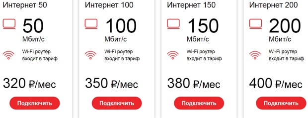 AKADO Telecom тарифтері