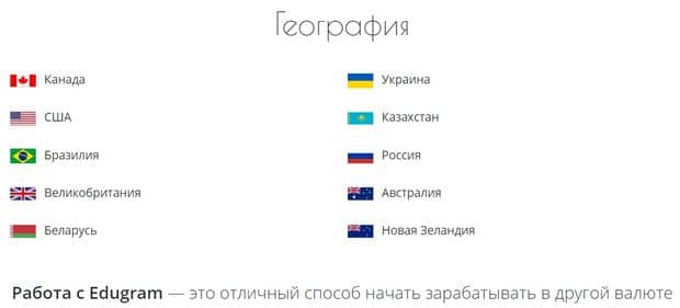 edugram.com желі қай елдерде жұмыс істейді