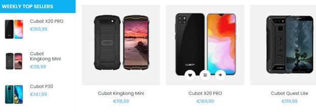 Cubot Official store смартфондары