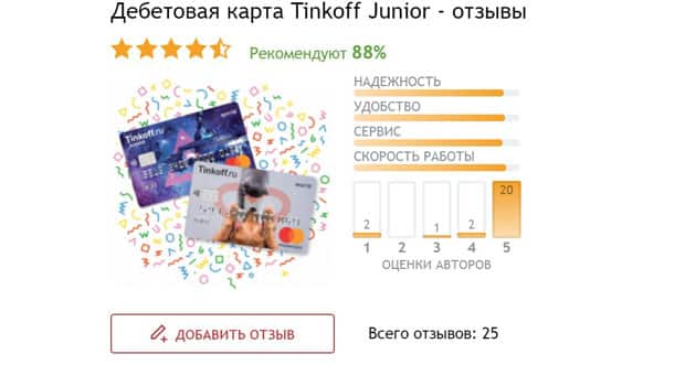 Tinkoff Junior бұл ажырасу