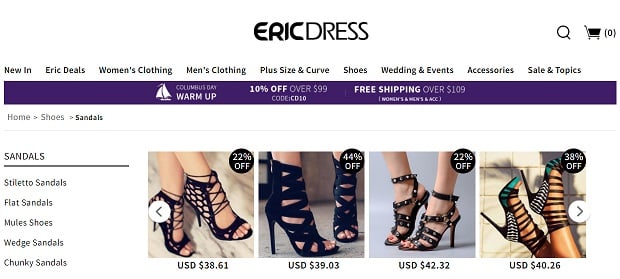 Ericdress аяқ киім сатылымы