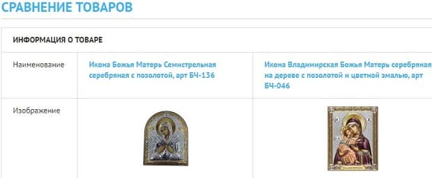 ortodoxshop.ru тауарларды салыстыру