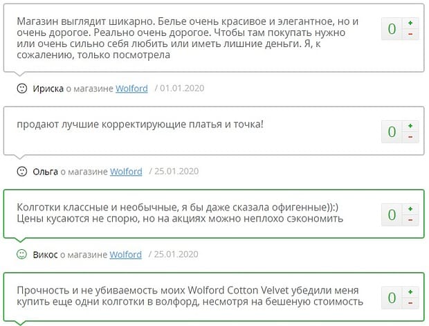 Wolford Пікірлер