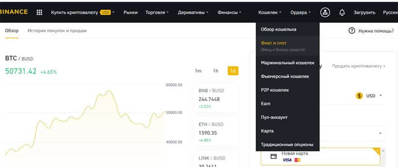 Бинанс валюта енгізу