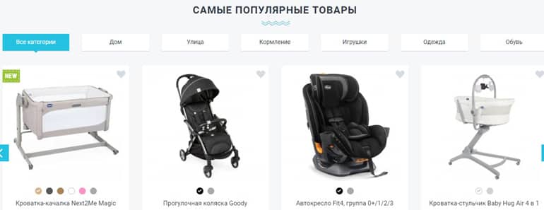 chicco.com.ua танымал тауарлар