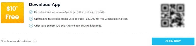 delta.exchange қосымшаны жүктеу бонусы