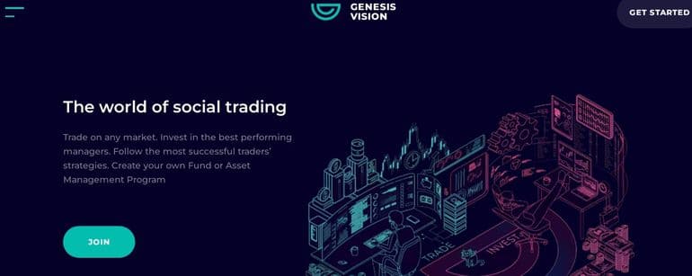 Genesis Vision сайтқа тіркелу