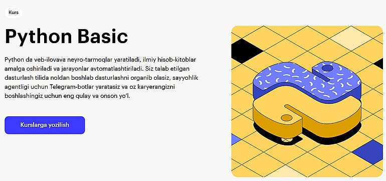 Өзбек тіліндегі Skillbox Python Basic
