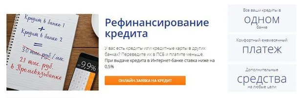 psbank.ru қайта қаржыландыру