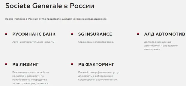 rosbank.ru Societe Generale тобында тұрады