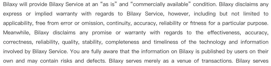 bilaxy.com тәуекелдер туралы ақпарат