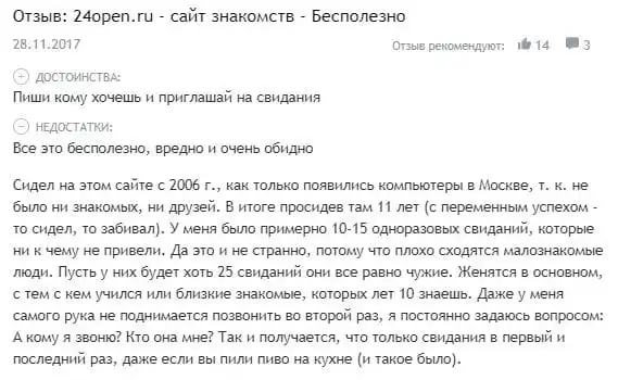 Танысу сайты туралы пікірлер 24open.ru