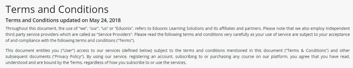 eduonix.com пайдаланушы келісімі