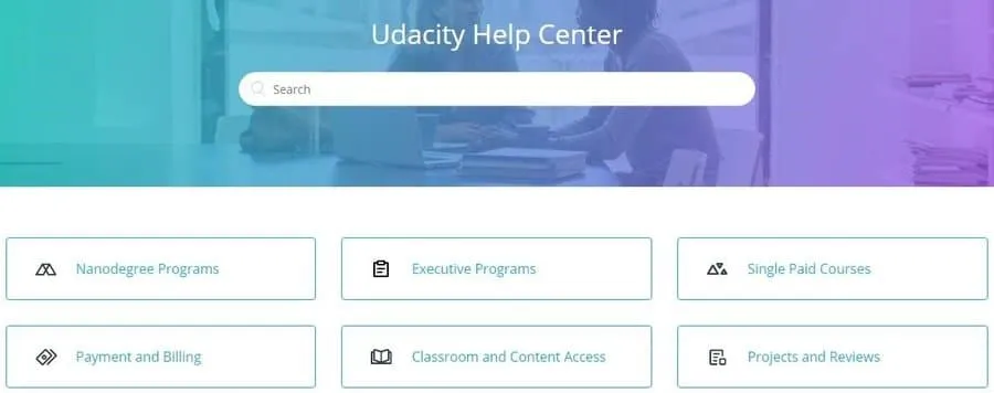 udacity.com қолдау қызметі
