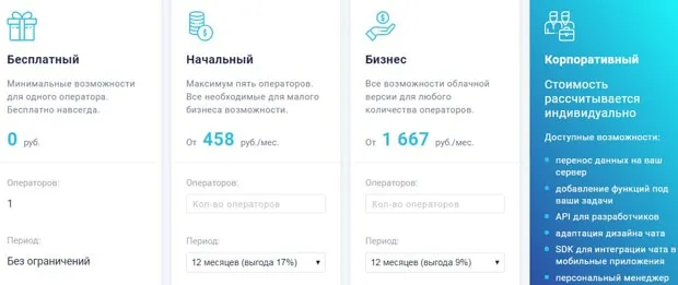 webim.ru тарифтер