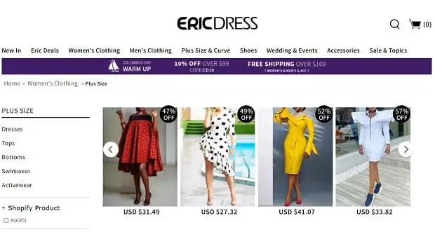ericdress.com жаңадан бастаушыларға арналған купон