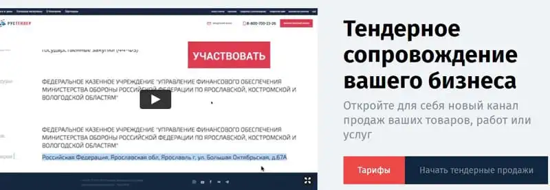 tender-rus.ru тендерлік сүйемелдеу
