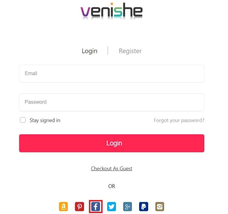 venishe.com авторизация үшін жеңілдік