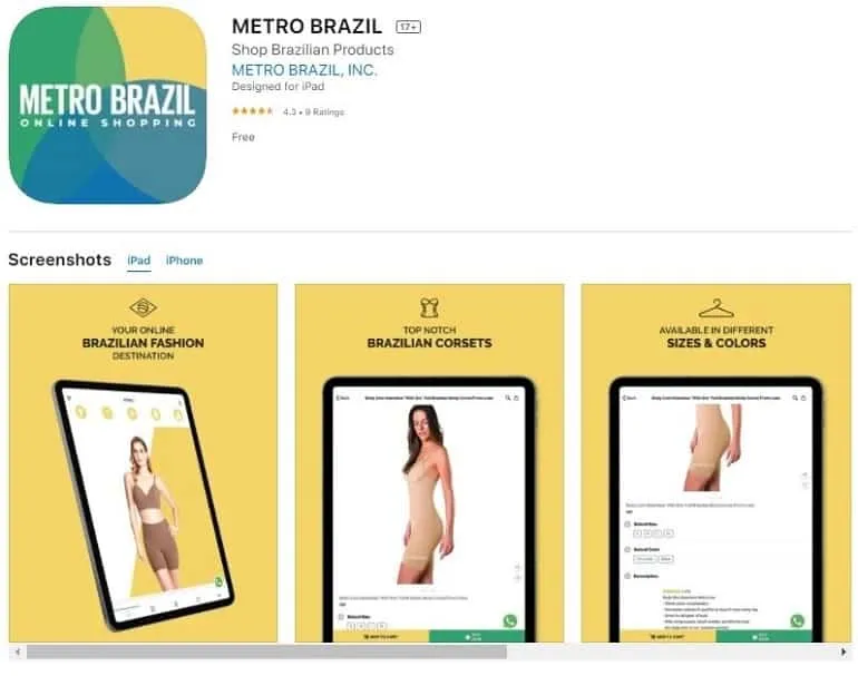Metro Brazil мобильді қосымшасы