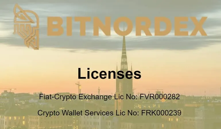 bitnordex.com лицензиялар
